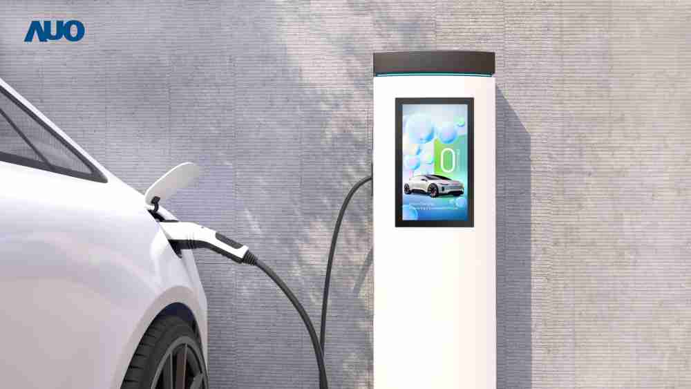 友達〝EVSE車用充電樁解決方案〞專為電動汽車充電樁設計，，，具有高亮度、、克服戶外艱難環境的耐溫、、、、耐紫外線等特性，，並搭載散熱性及擴充性強的高效能工業電腦，，，，可實現人機互動訴求，，，，如資訊顯示、、、支付等應用