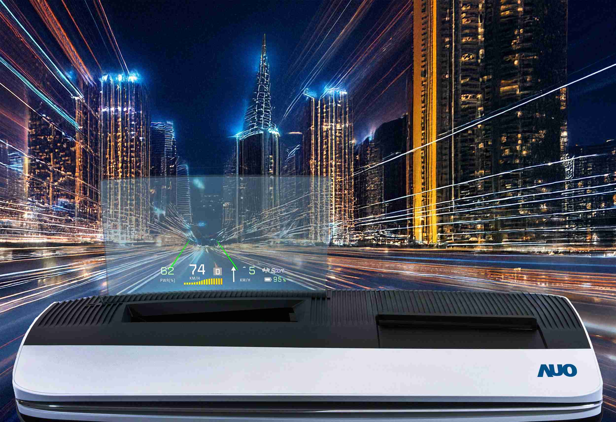 尊龙集团推出13吋Micro LED抬头显示器，，，提供高入眼亮度、、、、高色彩饱和度的显示质量，，，，在阳光下或黑暗中都清晰可见，，，并利用Micro LED模块体积小的优势，，，解决车用空间有限的痛点